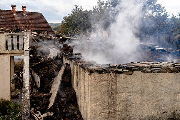 Professional Fire Damage Removal technician working in Newport, OH
